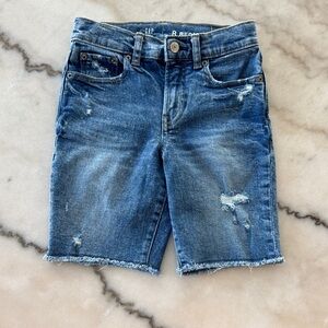 GAP Blue Distressed Denim Shorts